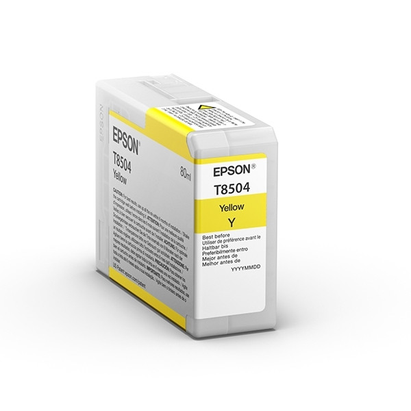 Epson_T8504_inktcartridge_geel_origineel_C13T850400_026780_m1_big T850400 Epson Inktcartridge Geel 80ml - Afbeelding 1