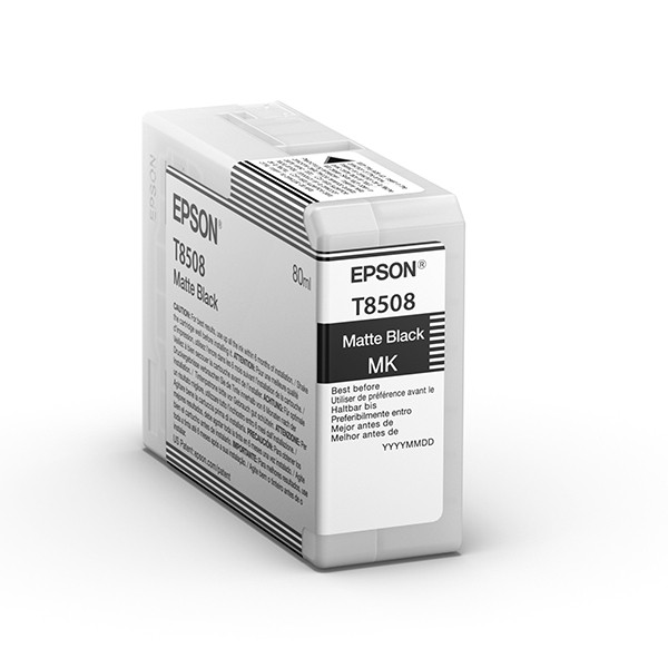 Epson_T8508_inktcartridge_mat_zwart_origineel_C13T850800_026788_m1_big T850800 Epson Inktcartridge Mat-Zwart 80ml - Afbeelding 1